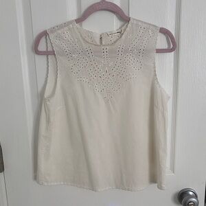rag & bone Cream Lace Detail Blouse